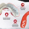 Safejawz Extro Series Viper Mouth Guard Orange White 1 Image of Safejawz Extro Series Viper Mouth Guard.