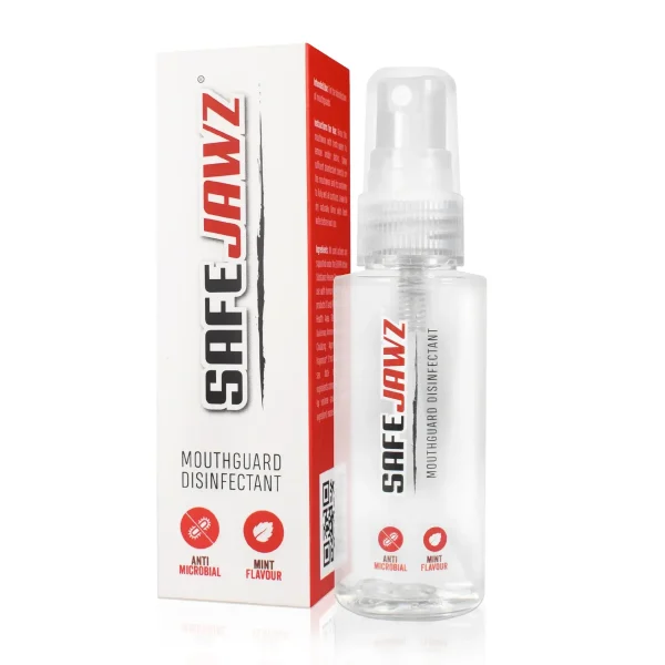 Image of Safejawz Mouthguard Disinfectant Spray Mint Flavoured, Anti-Microbial Gum Shield Cleaner