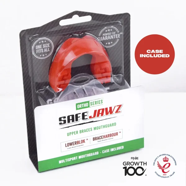 Safejawz Ortho Series Mouthguard For Braces Red 1 Image of Safejawz Ortho Series Mouthguard for Braces
