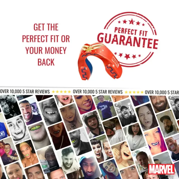 Safejawz x Marvel Captain Marvel Mouthguard for sports safety