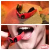 Safejawz x Marvel Deadpool Mouthguard product design image featuring its signature red and black colors