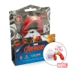A red and gold 'Safejawz x Marvel Iron-man Mouthguard' designed for teeth protection during sports activities.