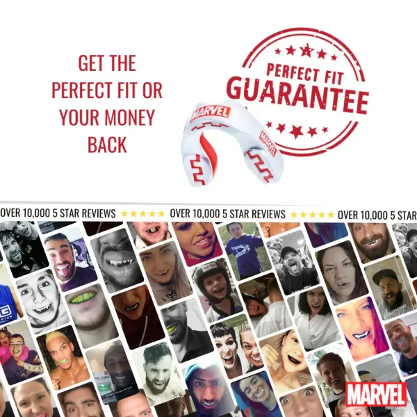 Safejawz X Marvel Logo Mouthguard White 5 Image of Safejawz x Marvel Logo Mouthguard