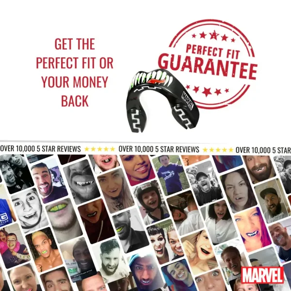 Image showing the product 'Safejawz x Marvel Ortho Venom Mouthguard', designed to offer protection during contact sports.