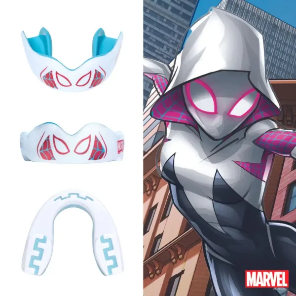 Safejawz X Marvel Spider Gwen Mouthguard White 1 A high-quality Safejawz x Marvel Spider-Gwen Mouthguard product image for teeth protection