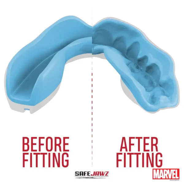 Safejawz X Marvel Spider Gwen Mouthguard White 6 Safejawz x Marvel Spider-Gwen Mouthguard in bright pink and white design