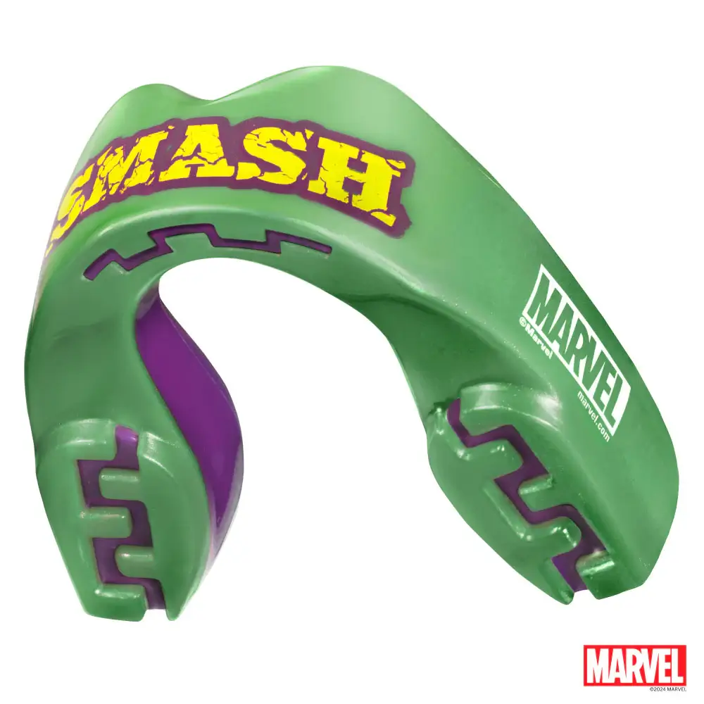 'Safejawz x Marvel The Hulk Mouthguard' designed for dental protection during sports.