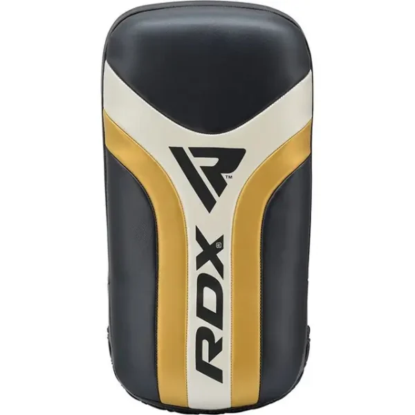 RDX T-17 Aura Plus Kick Pads in an action boxing scene