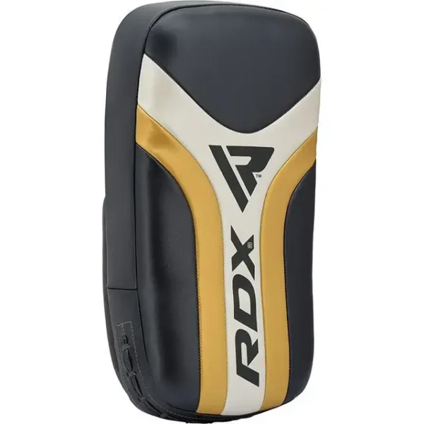 Two RDX T-17 Aura Plus Kick Pads in a professional gym