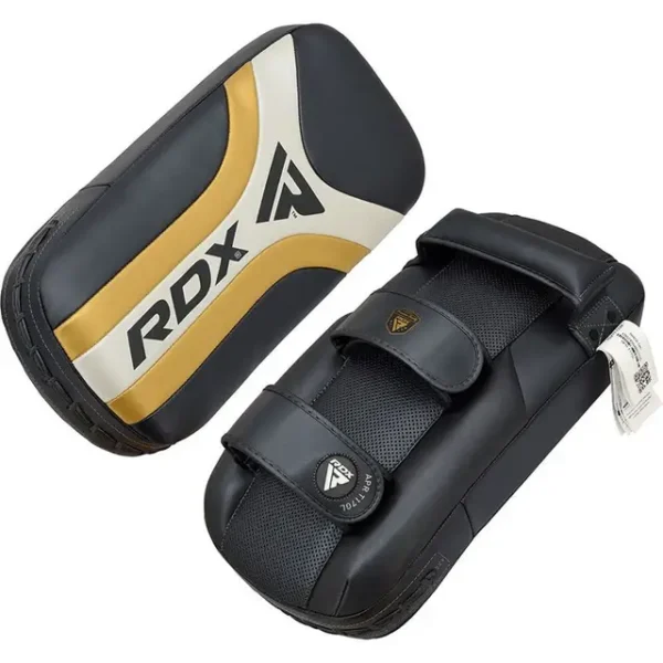 A pair of RDX T-17 Aura Plus Kick Pads