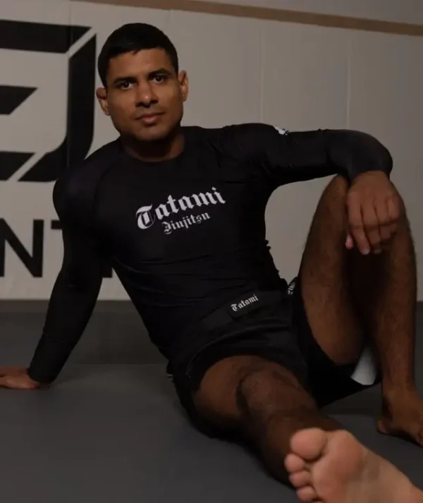 A premium quality 'Tatami Fightwear Gothic Rashguard' designed for training and competition.