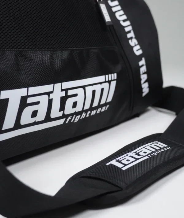Tatami Fightwear Jiu Jitsu Gear Bag - Black in Black — detail shot