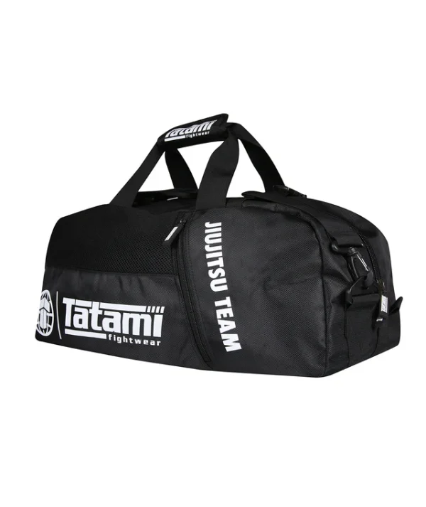 Tatami Fightwear Jiu Jitsu Gear Bag - Black in Black — waistband detail