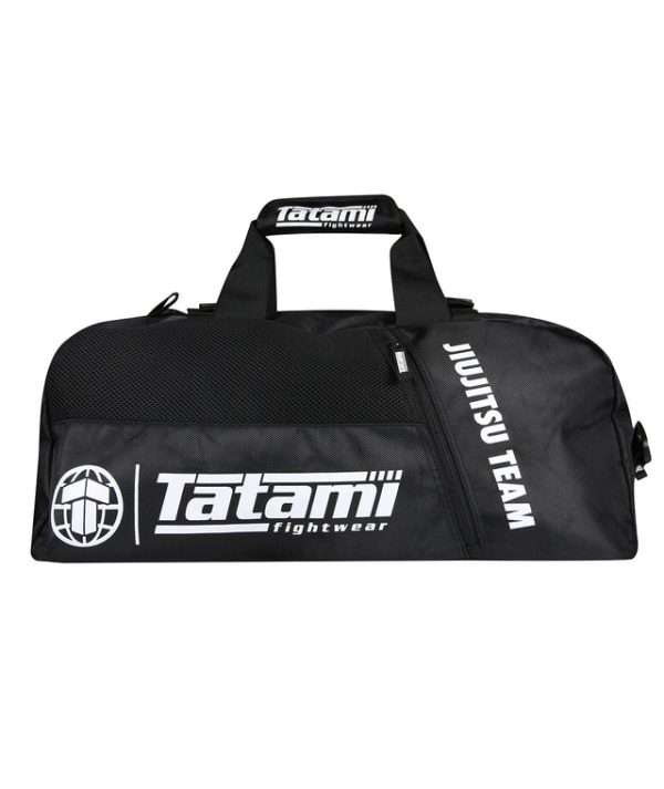 Tatami Fightwear Jiu Jitsu Gear Bag - Black in Black — waistband detail