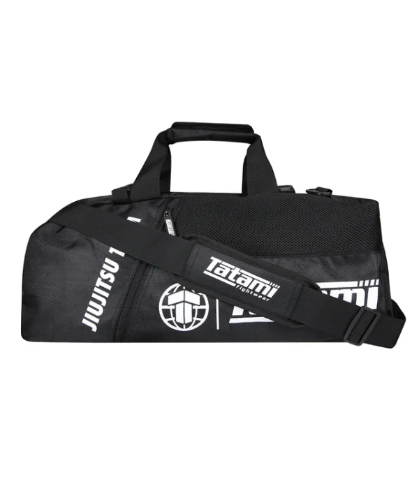 Tatami Fightwear Jiu Jitsu Gear Bag - Black in Black — rear print
