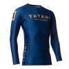 Tatami Fightwear Katakana Longsleeve Rashguard Navy 2 Tatami Fightwear Katakana Longsleeve Rashguard - Navy in Navy — three‑quarter angle