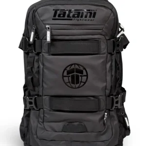 Tatami Fightwear Omega Backpack in black with multiple compartments.