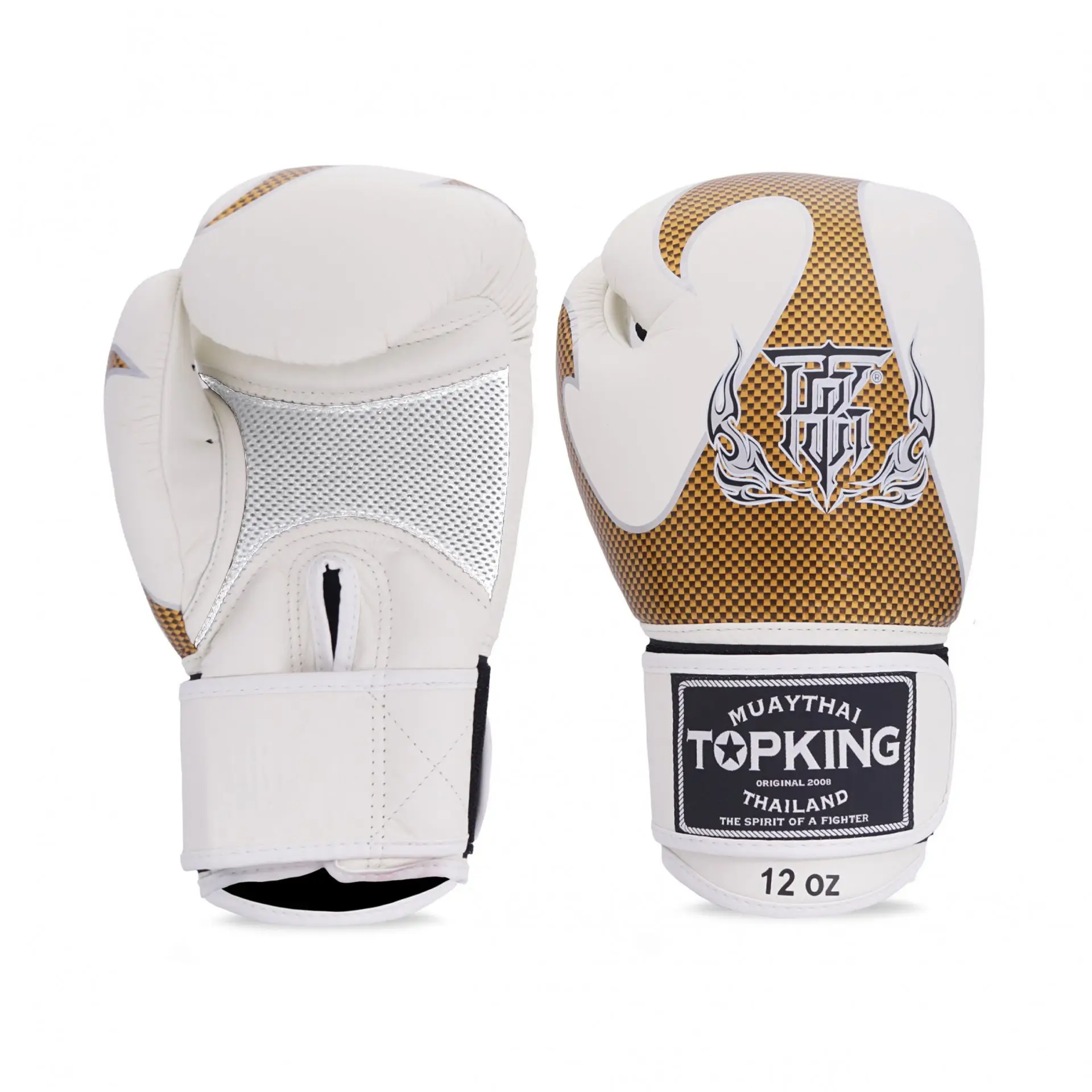 Top King Empower Creativity Muay Thai Boxing Gloves. Top King Empower Creativity Muay Thai Boxing Gloves in action.