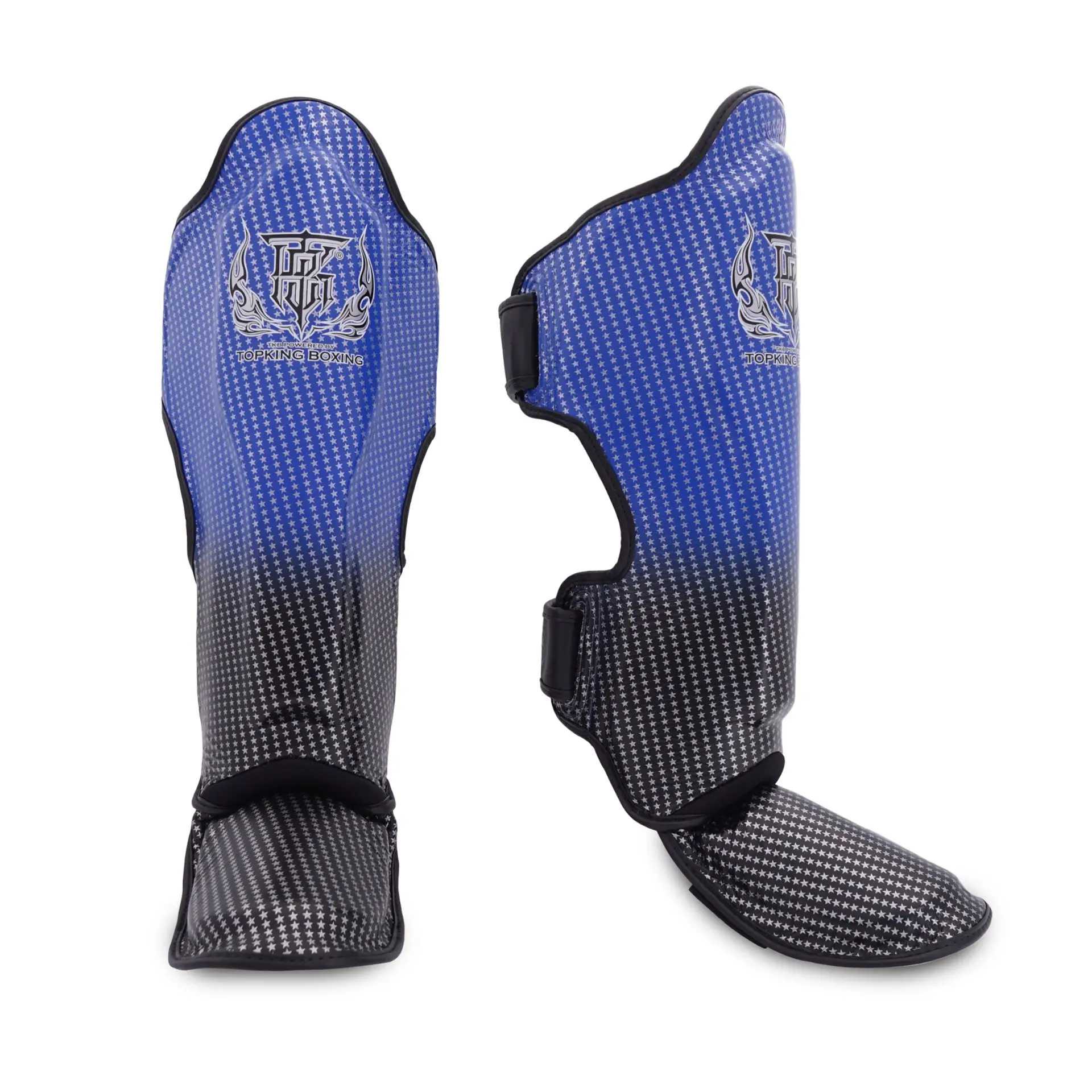 Top King Super Star Shinguards in stylish black and gold design.