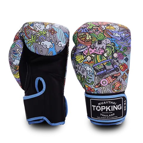 Top King Thai Culture Muay Thai Boxing Gloves Top King Thai Culture Muay Thai Boxing Gloves on a neutral background