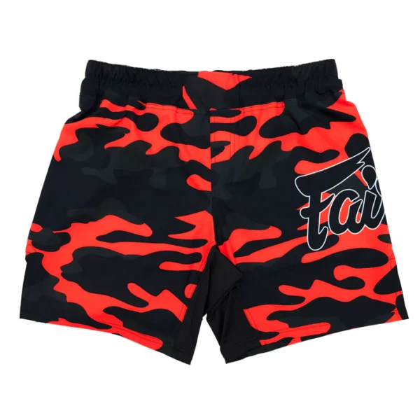 Fairtex MMA Board Shorts Mellow AB16 in Black/Red - product image