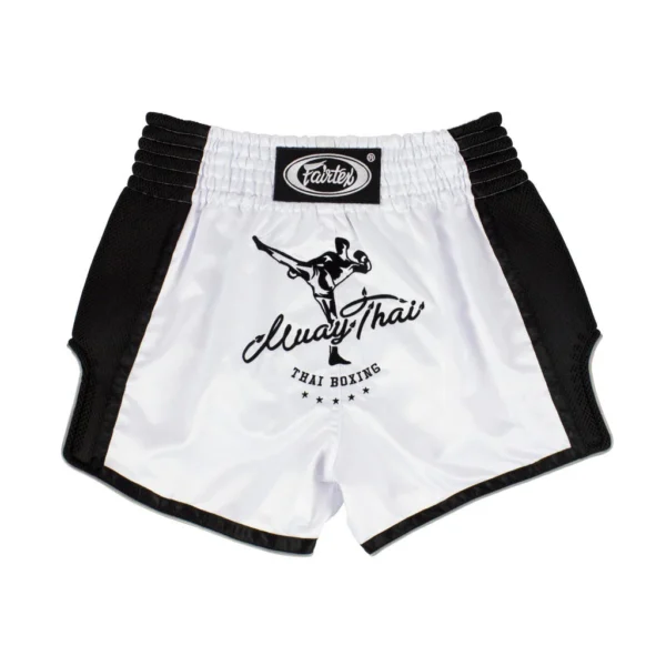 Fairtex BS1707 Muay Thai Shorts in White/Black - product image