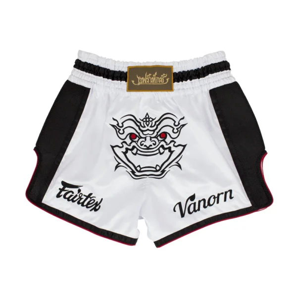 Fairtex BS1712 Vanorn Muay Thai Shorts in White/Black - product image