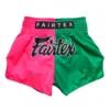Fairtex BS1911 2-Tone Muay Thai Shorts in Pink/Green - product image