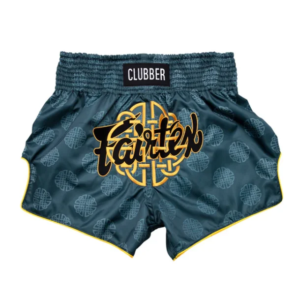 Fairtex BS1915 Clubber Muay Thai Shorts in Green/Blue - product image