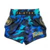Fairtex BS1916 Golden Jubilee Luster Muay Thai Shorts in Blue - product image