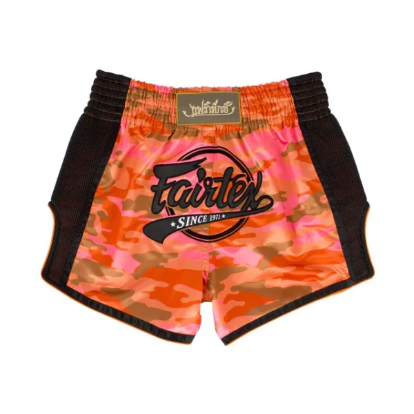 Fairtex BS1711 Camo Muay Thai Shorts Fairtex BS1711 Camo Muay Thai Shorts in Orange - product image