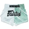 Fairtex Racer Muay Thai Shorts in White/Green - product image
