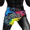 Fairtex Acid Jazz Muay Thai Shorts - Black in Black — sleeve detail