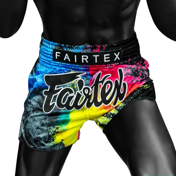 Fairtex Acid Jazz Muay Thai Shorts - Black in Black — sleeve detail