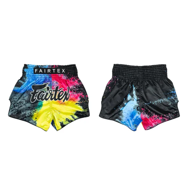 Fairtex Acid Jazz Muay Thai Shorts - Black in Black — sleeve detail