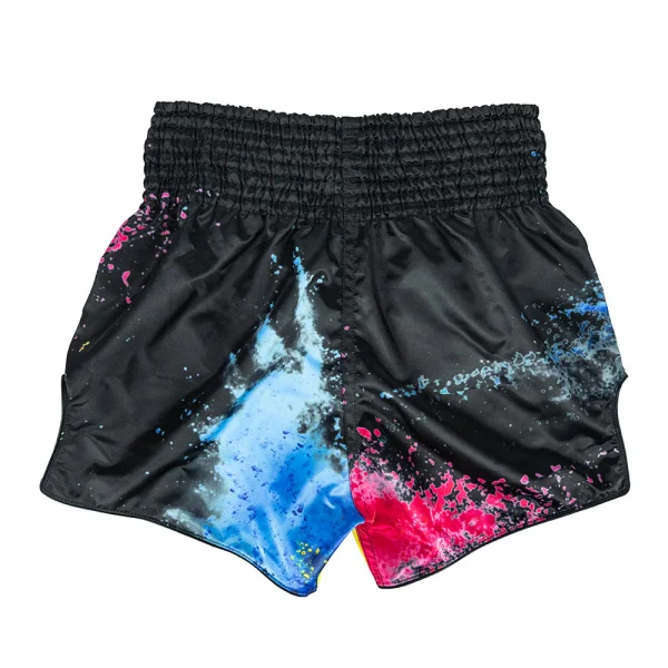 Fairtex Acid Jazz Muay Thai Shorts - Black in Black — sleeve detail