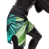 Fairtex Boxing Shorts Two-Tone BT2007 - Green in Green — studio shot