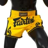 Fairtex BS1701 Muay Thai Shorts - Yellow in Yellow — back view