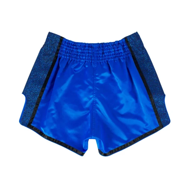 Fairtex BS1702 Muay Thai Shorts - Blue in Blue — back view