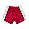 Fairtex BS1704 Muay Thai Shorts - Red/White in Red/White — side profile