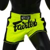 Fairtex BS1706 Muay Thai Shorts - Lime in Lime — on‑body look