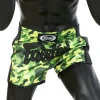 Fairtex BS1710 Camo Muay Thai Shorts - Green in Green — flat lay