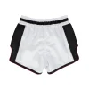 Fairtex BS1712 Vanorn Muay Thai Shorts - White/Black in White/Black — folded layout