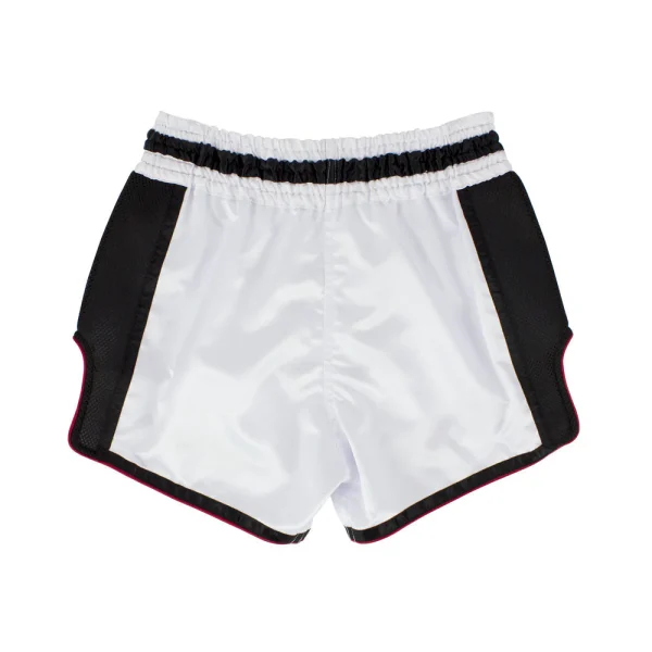 Fairtex BS1712 Vanorn Muay Thai Shorts - White/Black in White/Black — folded layout