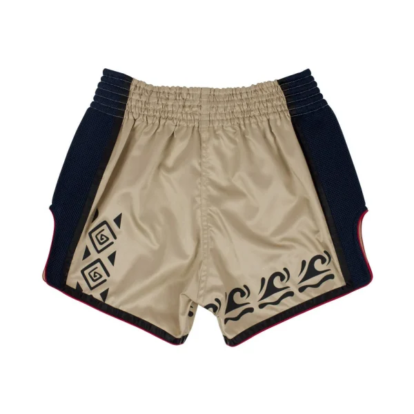 Fairtex BS1713 Muay Thai Shorts - Khaki in Khaki — flat lay