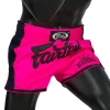 Fairtex BS1714 Muay Thai Shorts - Pink in Pink — back view