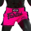 Fairtex BS1714 Muay Thai Shorts - Pink in Pink — sleeve detail