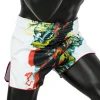 Fairtex Bs1908 Satoru Muay Thai Shorts White 2 Fairtex BS1908 Satoru Muay Thai Shorts - White in White — side profile
