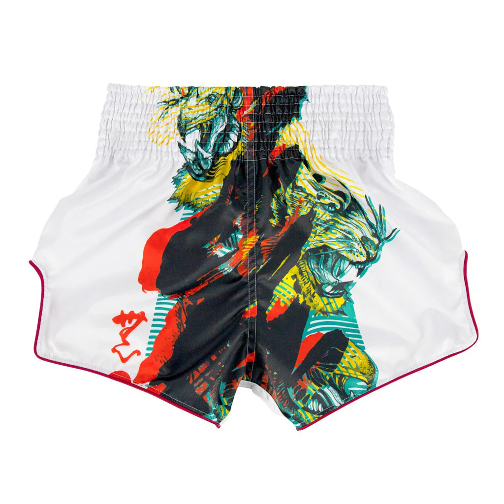 Fairtex BS1908 Satoru Muay Thai Shorts in White - product image