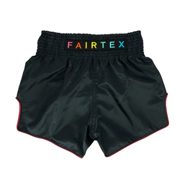 Fairtex BS1912 Kabuki Muay Thai Shorts - Black in Black — front view
